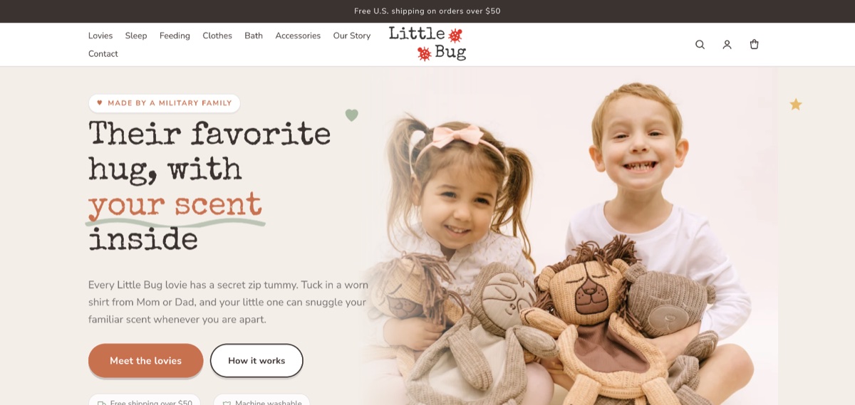 Little Bug homepage hero