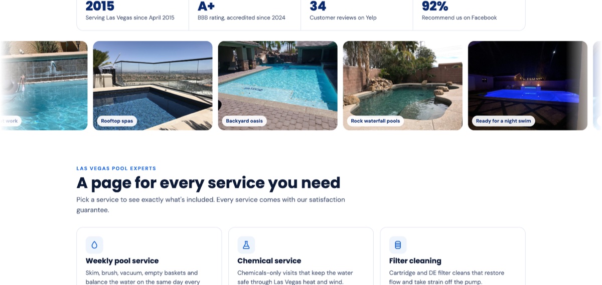 Poseidon service pages